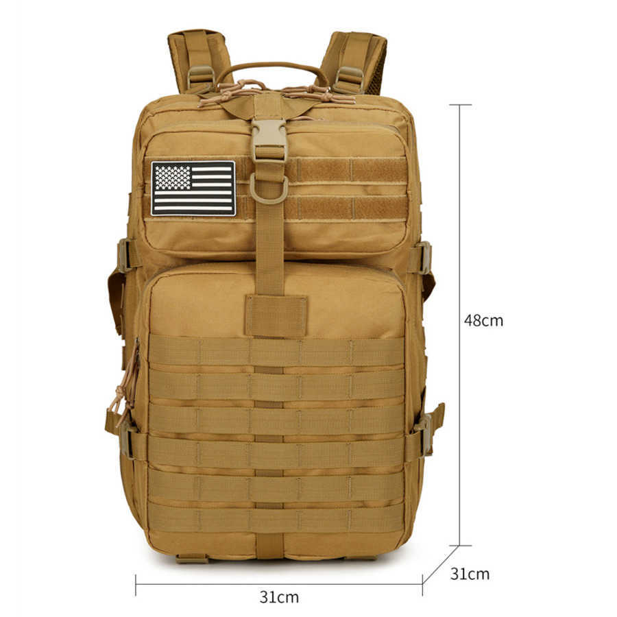 Tactical Bag Outdoor Sports travel bag Camping Hiking Tactical Waterproof Mountaineering Bag Multi Functional Backpack 240920
