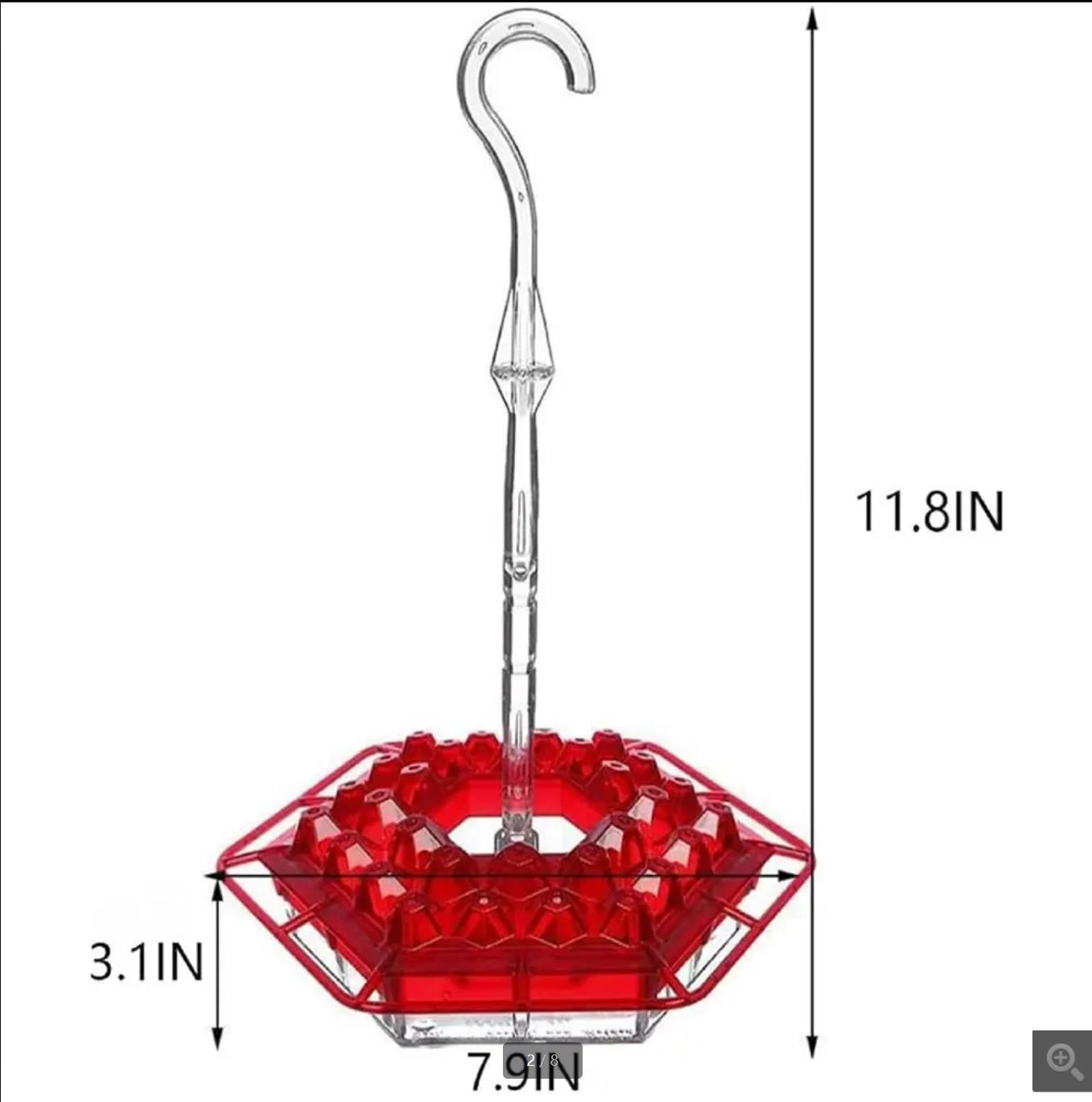 Sleek Hummingbird Feeder with Perch and Built-In Ant Moat for Safe Drinking Experience