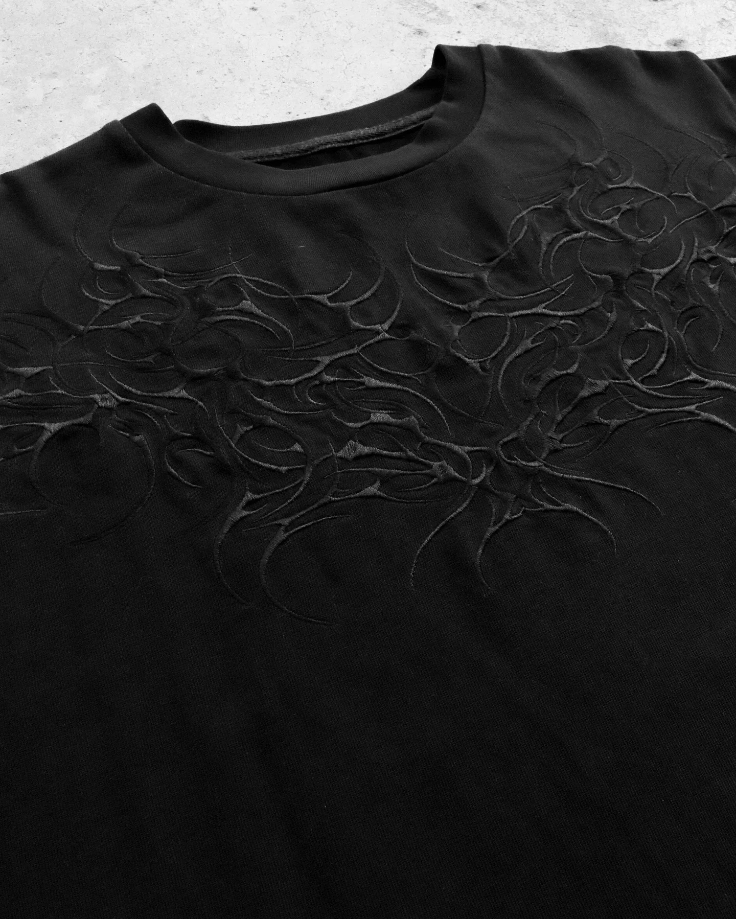 Onlycurse Fashion Long Sleeves T Shirt Y2K Hip Hop Embroidery Loose Sweatshirt Men Women Pure Cotton Round Neck Tops 250103wtt