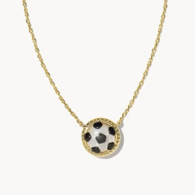 European and American Trends Sweet Fresh Simple and Generous Commuting Style Small and Exquisite Versatile Football Necklace 250106