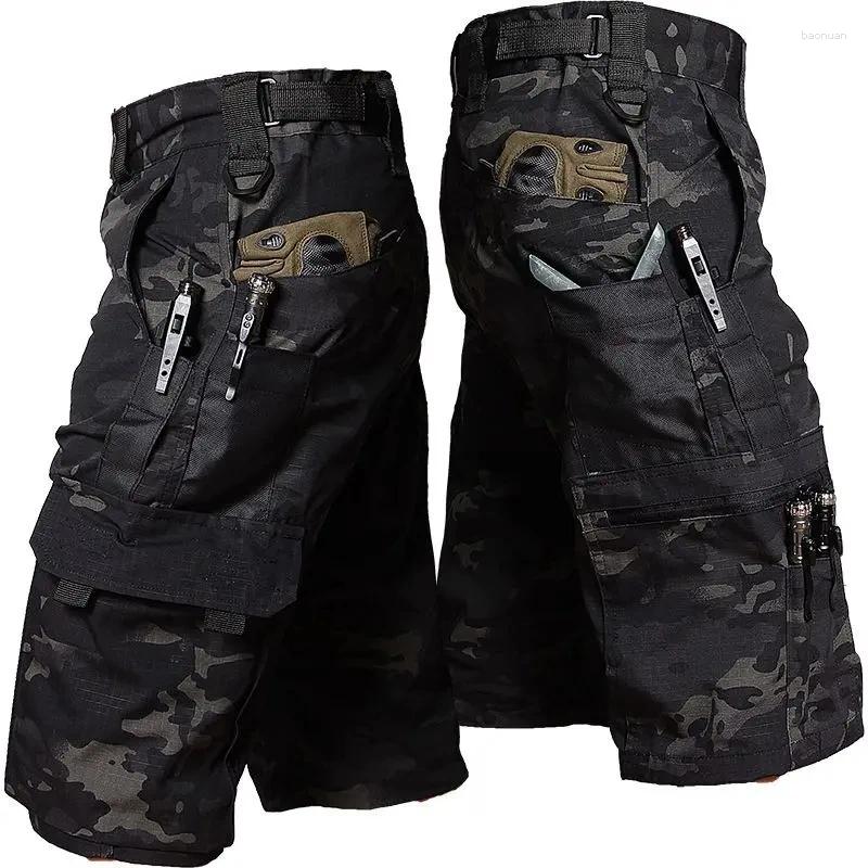 Men's Shorts Tactical Work Pants Men Camouflage Outdoor Multi-pocket Casual Cargo Short Quick Dry Wear-resisting Male