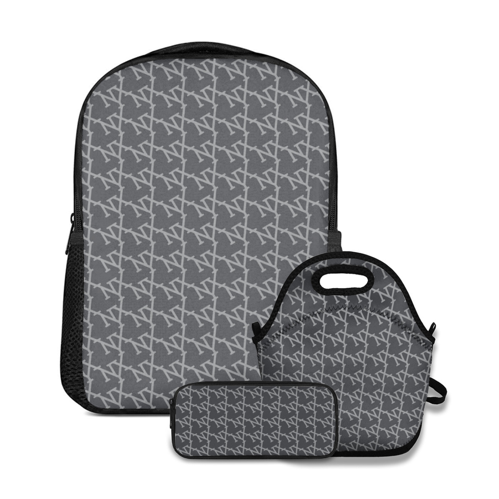 NXY 3-piece suit schoolbag backpack designer bag women backpacks bookbags womens fashion all-match back packs with lunch bag and pen bag