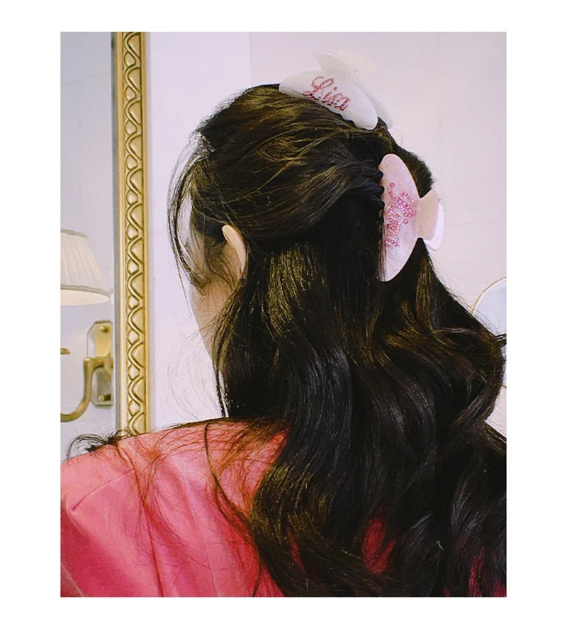 Handmade Customized Words Hairpins Hair Claw Barrettes Personalized Name Number Hair Clips Letters for Women Girls Jewelry 250106ww