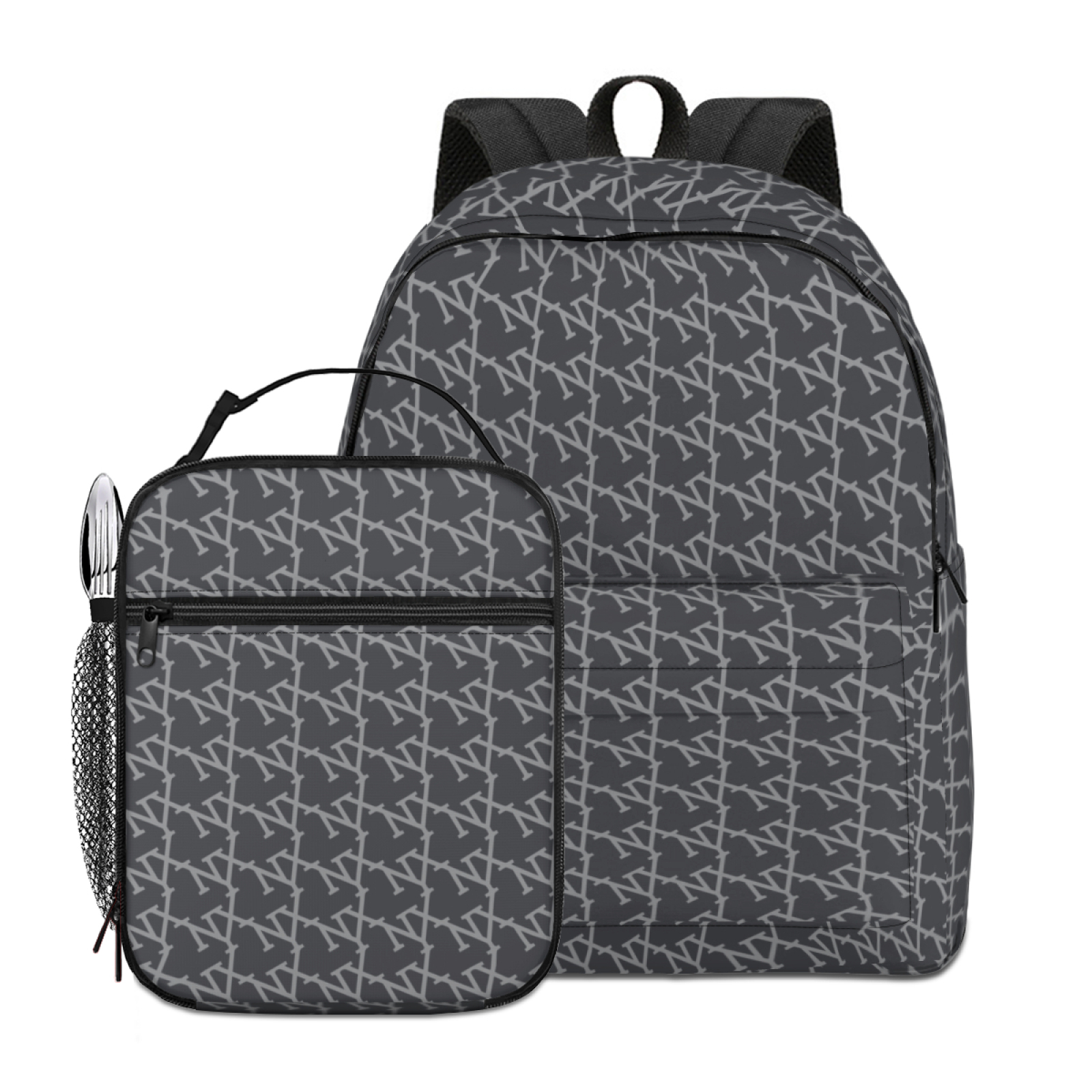 NXY 2-piece suit school bags backpack designer bag women backpacks bookbags womens fashion all-match classic back packs with lunch bag