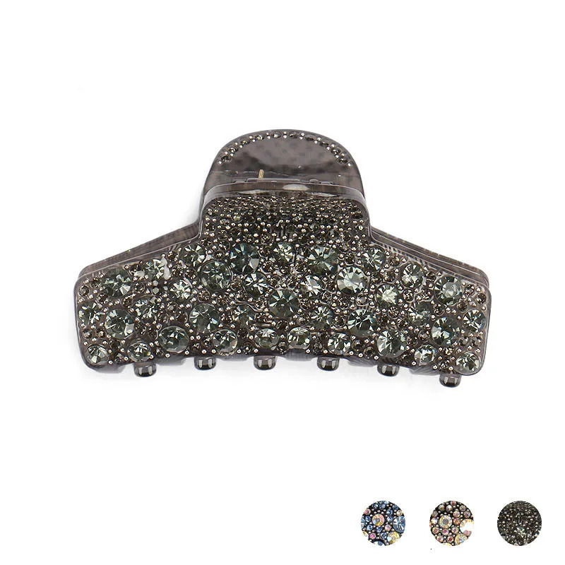 Elegant Spark Rhinestones Hair Jewelry Ornament Accessory for Women Girls Good Handmade Hair Claw Clip - Business Travel Bridal 250106