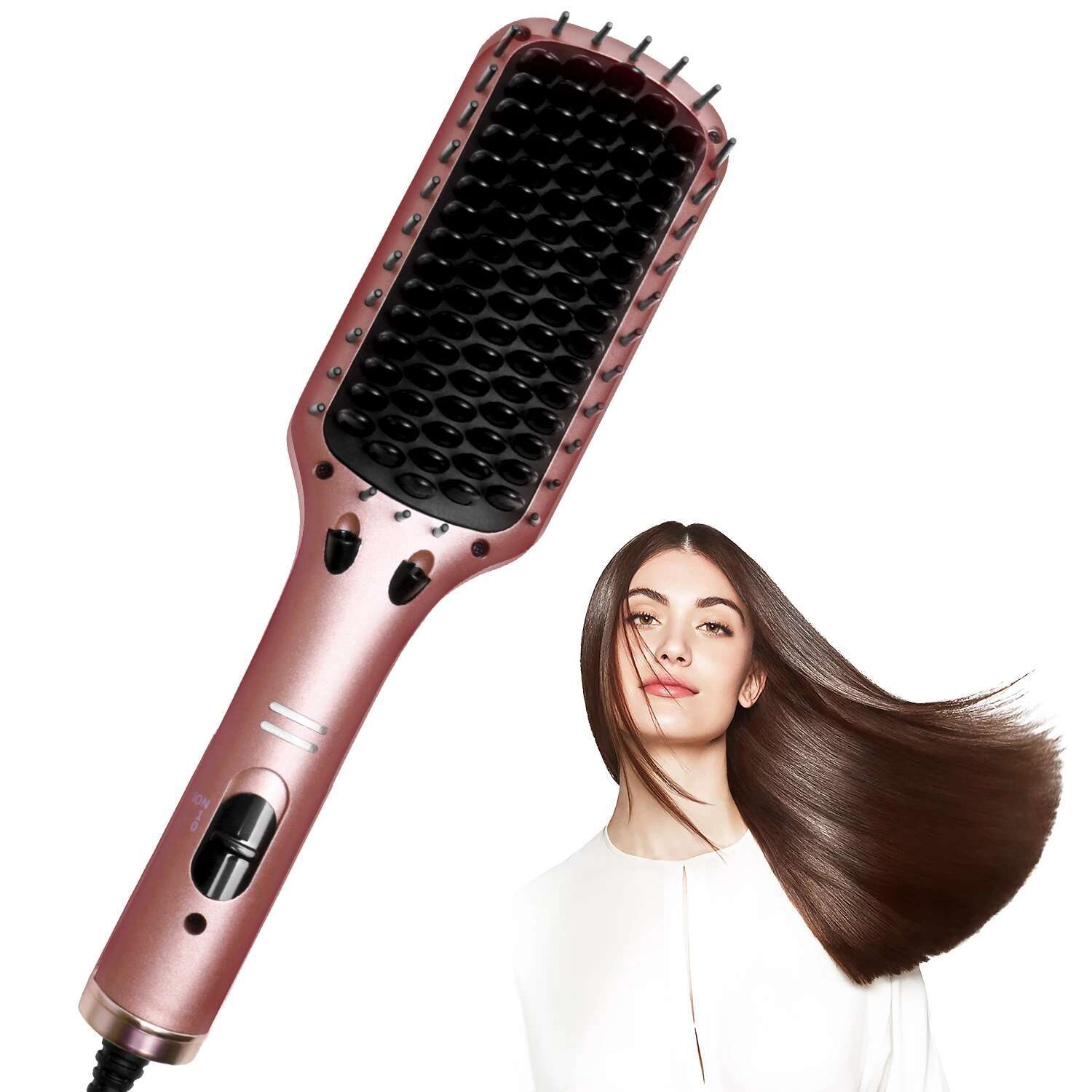 Electric Straightening Brush Hot Straightener Professional Women's Hair Heating Comb for Culry Styg Appliances