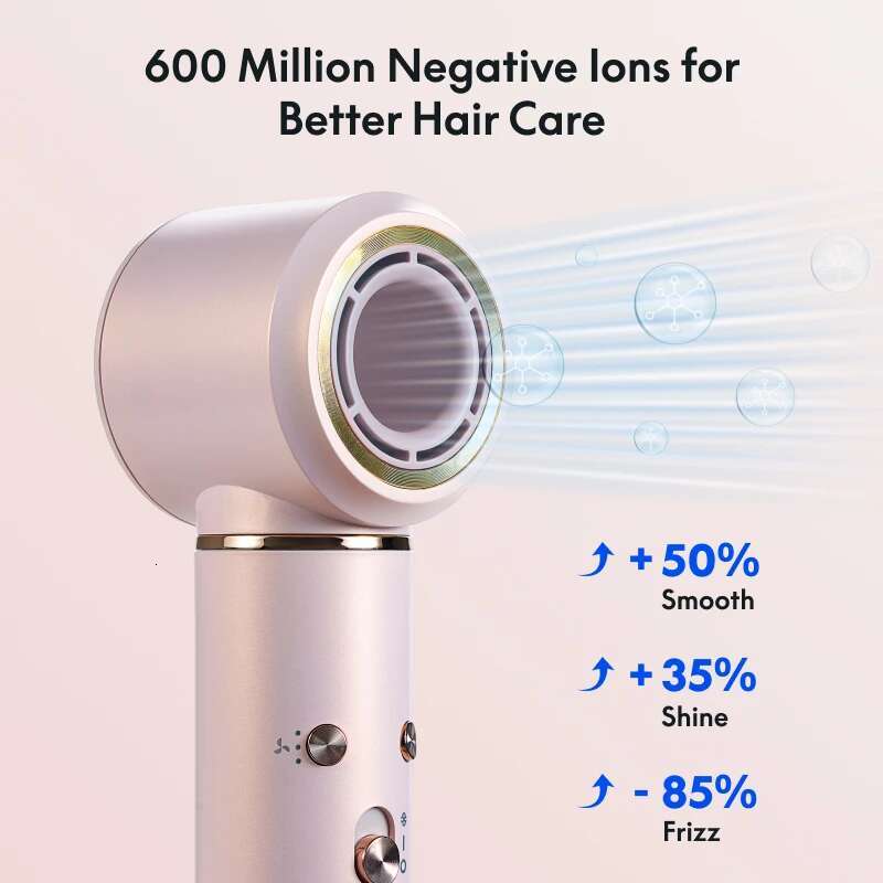 5-in-1 Multi-Functional Hair Dryer:Intelligent Heat Control 600 Million Negative Ions for Frizz-Free Styg