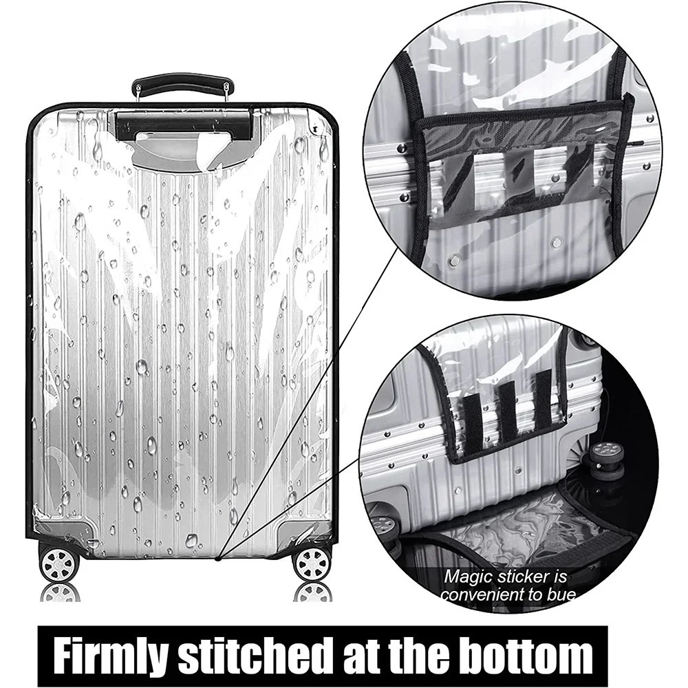 Full Transparent Luggage Protective Cover Waterproof PVC Suitcase Case Suit for 18-30 Inch Trolley Suitcase Dustproof Cover 250103
