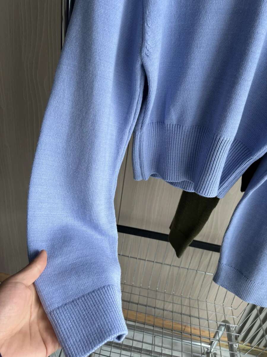 Loose Round Neck Knitted Sweater Traf 2025 New Product Ladies Ultra-Wide Ribbed Hem Long Sleeve Short Cardigan