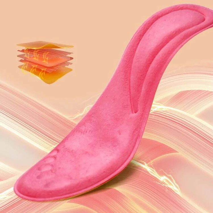Men Women Self Heating Insoles Thermostatic Thermal Insole Winter Warm Plush Insole Massage Memory Foam Arch Support Shoe Pad 250106