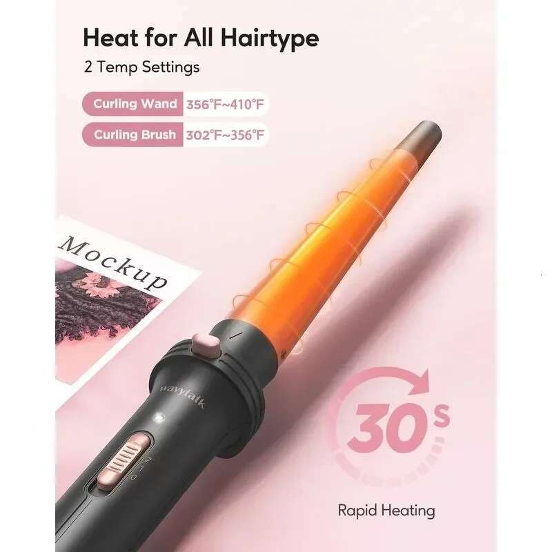 Wavytalk 5 in 1 Curg Wand Set With Thermal Brush