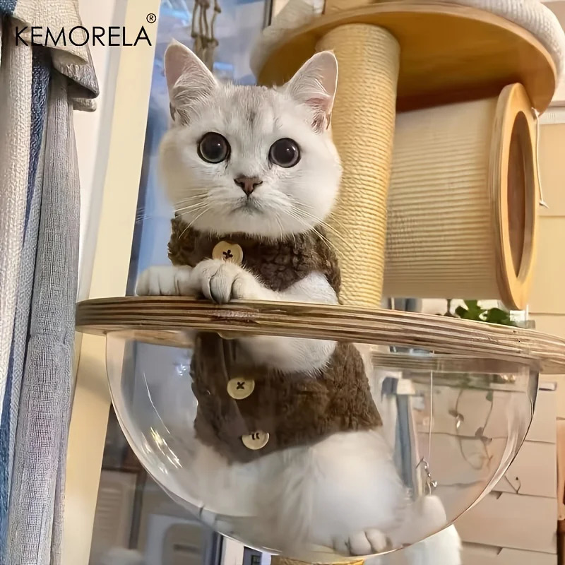 KEMORELA Cute Warm Cat Vest Lamb Wool Cat Clothes For Autumn And Winter Pet Clothing For Cats And Dogs 250106