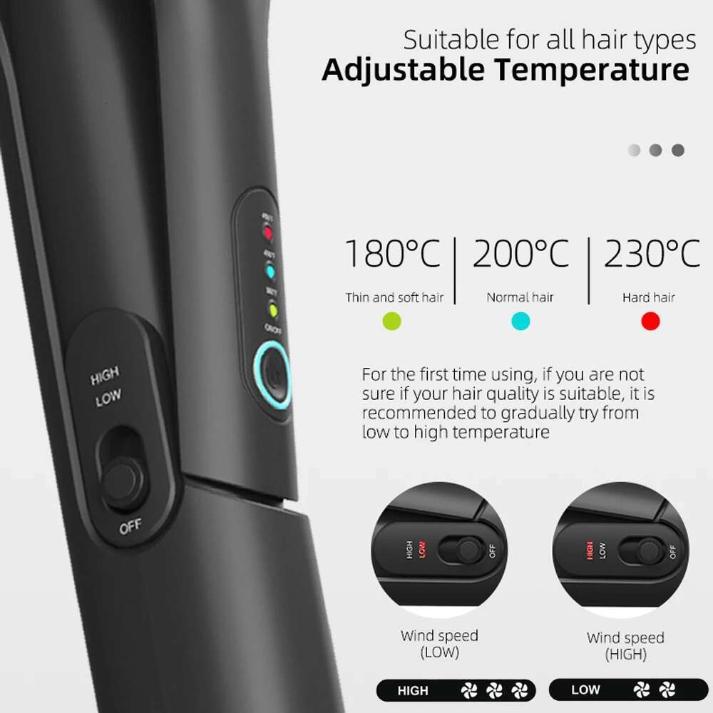 Professional Straightener With Hot Air Ionic Flat Iron 230°C Ceramic Coating Plate Hair Styler