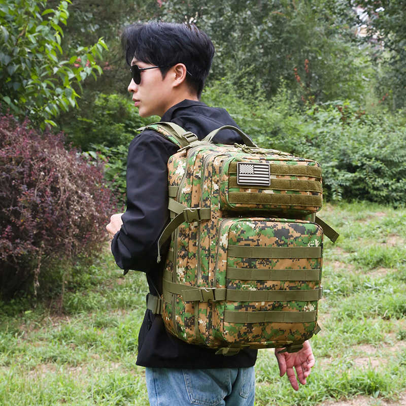 Tactical Bag Outdoor Tactical Backpack Outdoor Mountaineering Large Capacity Travel Bag Military Fan Camping Backpack 240920