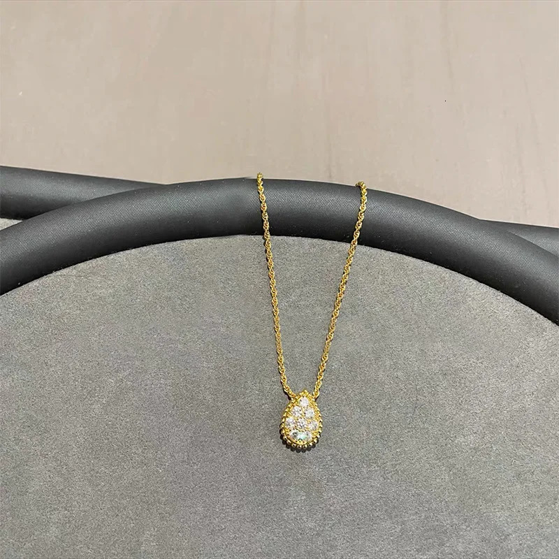 925 silver original gold plating water drop necklace Earrings bracelet Ring woman Fashion radiant jewelry Set 250102