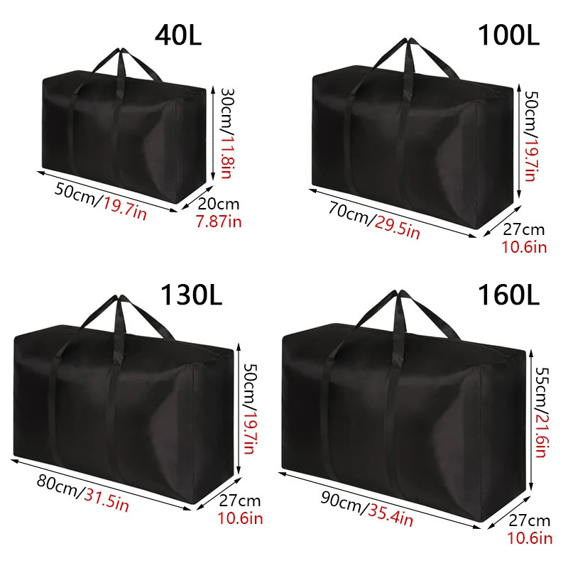 Large Waterproof Moving Luggage Bags Laundry Shopping Bag foldable luggage travel bag Capacity Quilt Organizer y241226
