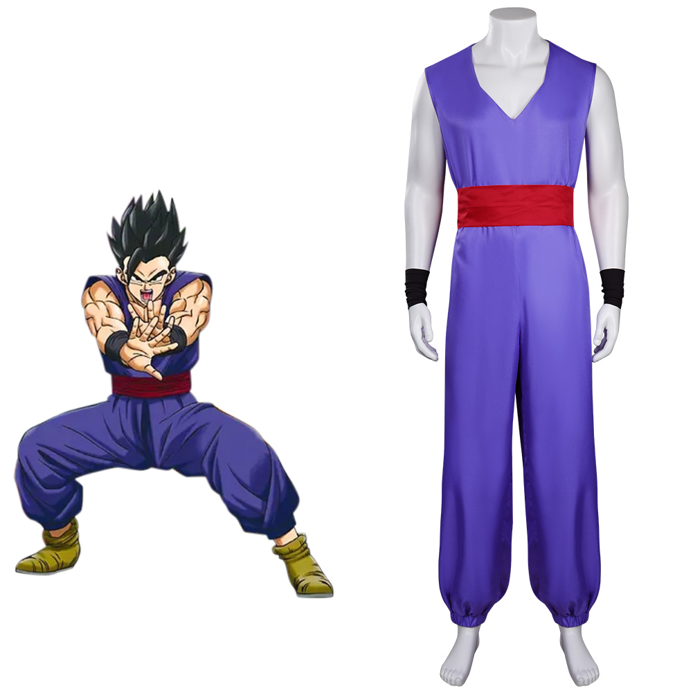 Super Hero Son Gohan Cosplay Costume Outfits Halloween Carnival Suit For Adult Male Men