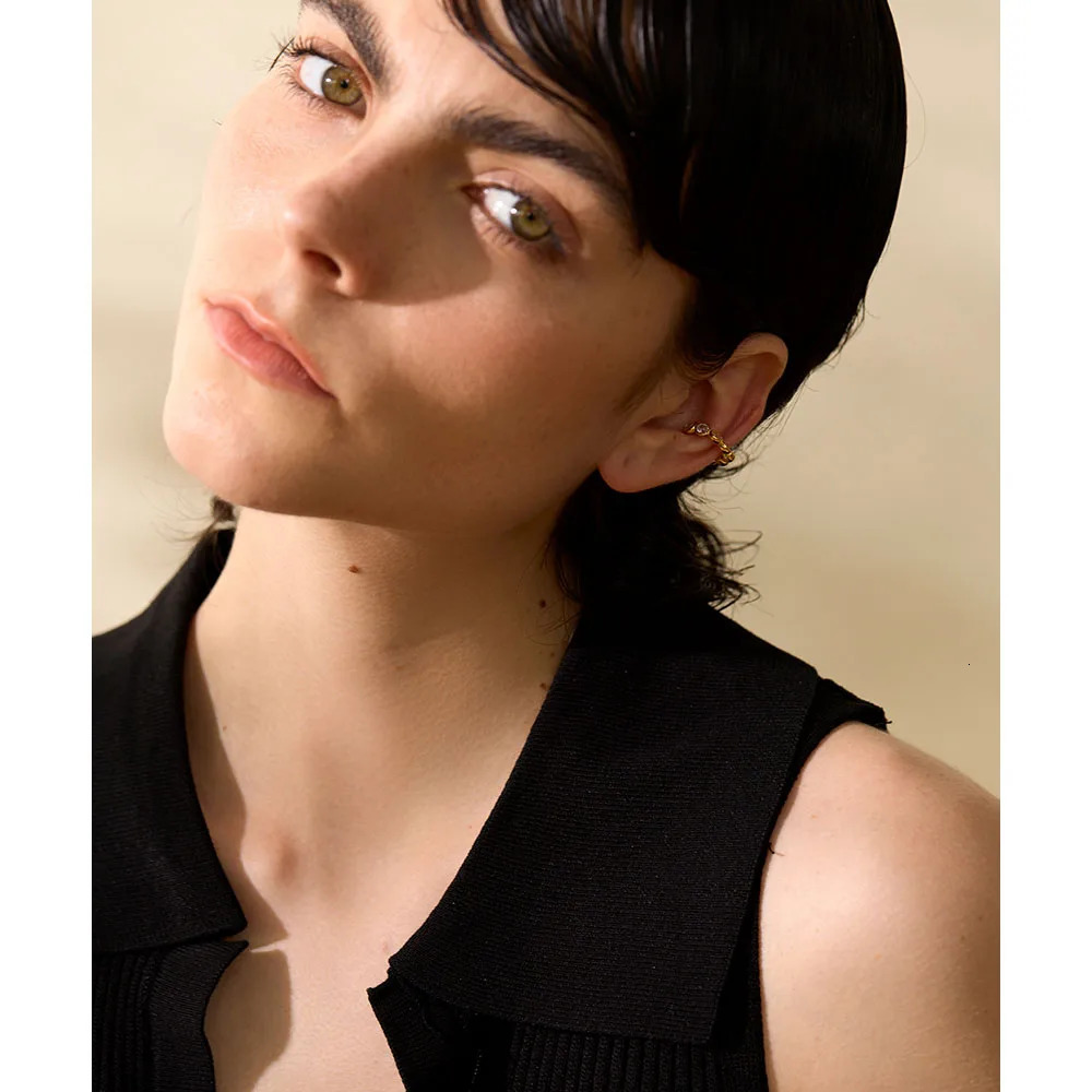 Yhpup 1PC Sterling Silver 925 Cubic Zirconia Earrings for Women High Quality Non-Piercing Clip-on Ear Bones Chic Jewelry Gift 250103