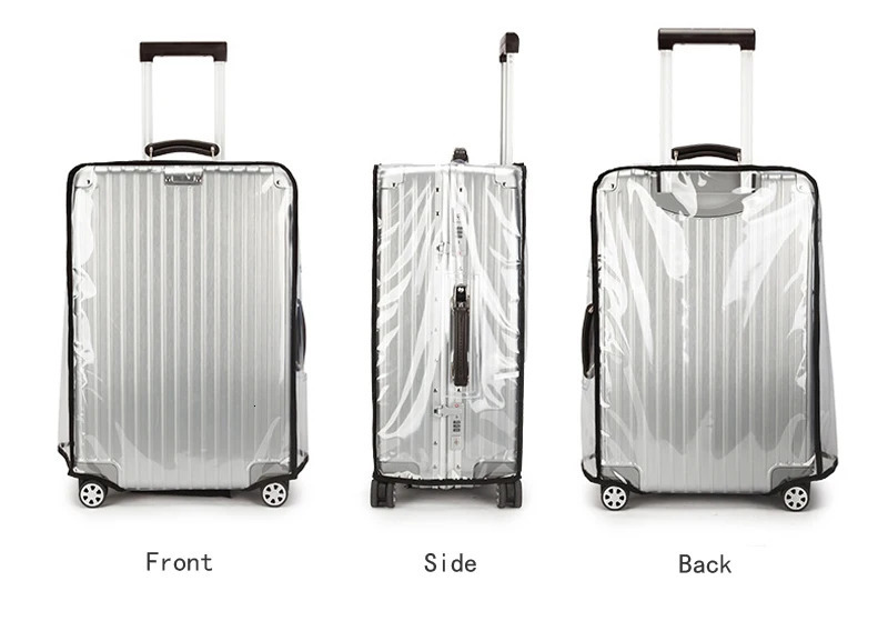 Luggage Cover Transparent PVC Luggage Covers Waterproof Trolley Suitcase Dust Cover Dustproof Travel Organizer Accessories 250103ww