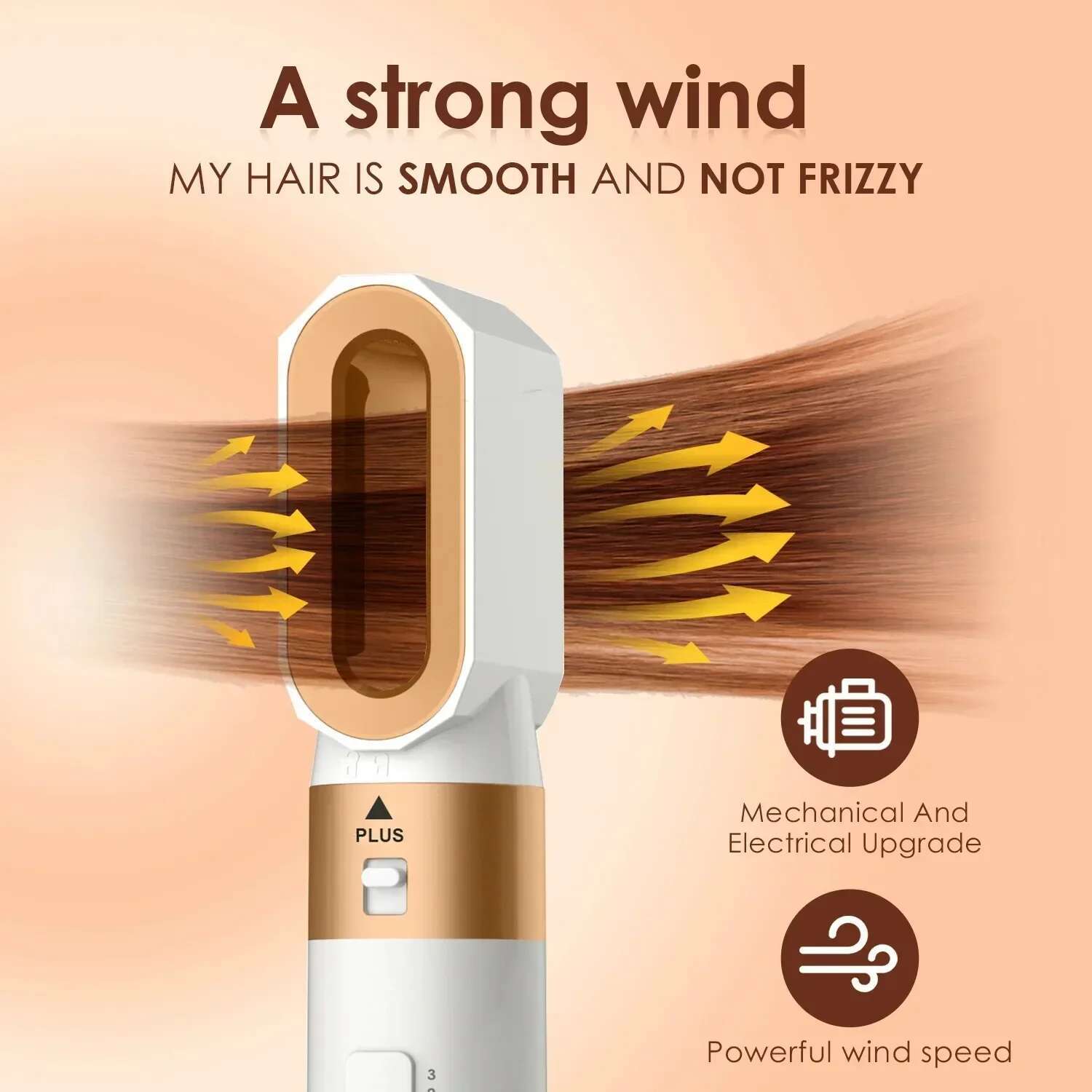 Professional 5 in 1 Hair Styler High Speed Hot Air Brush Powerful Blow Dryer Multifunctional Constant Negative Ions