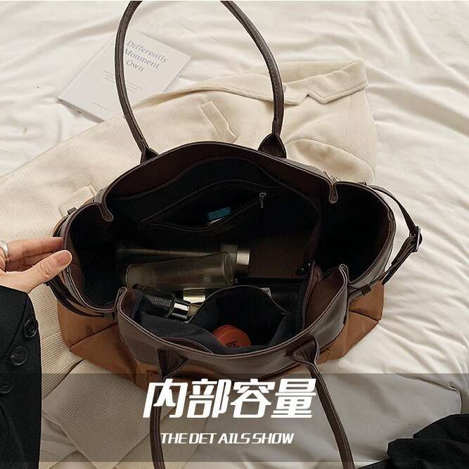 Women's Bags handbag Tote Autumn New Meilad Shoulder Large Capacity Color Contrasting Fashion Travel Bag