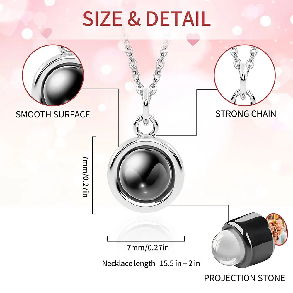 Custom Po Projection Necklace with Po Inside Cat Dog Paw Pendant Projection Po Necklace with Po Projection 250106