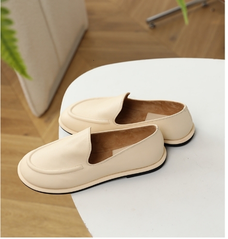 The* R CANAL Loafer For Women Super Soft Lightweight Sheep Leather Shoes 2023 New Solid Rubber Outsole Flat Shoes