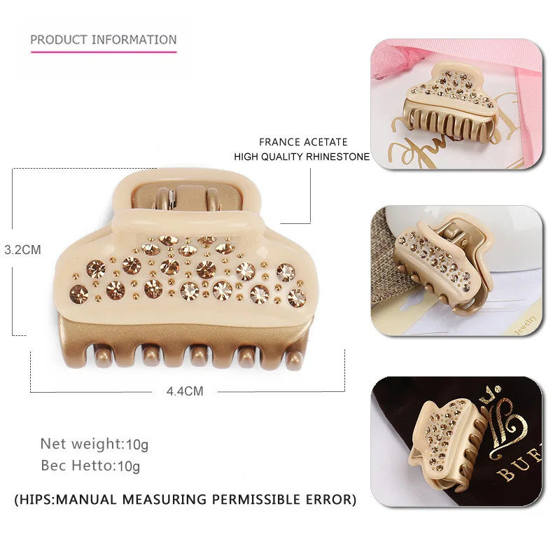 A Paris French Hair Claw Clip for Women Girls Fine Acetate Hair Accessory Ornament Jewelry for Office Career 250106