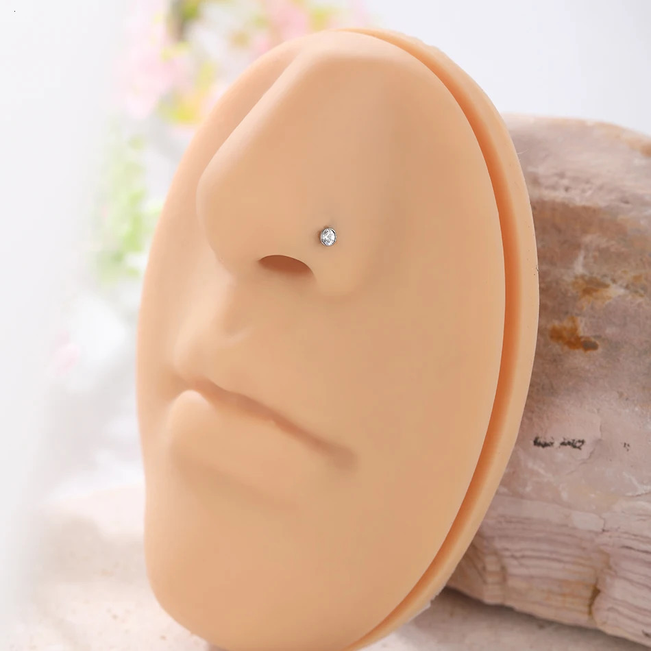 20Pcs/50Pcs Nose Ring Set Nostril Earring Nariz Piercing Women Nose Stud Piercing CZ 1.5/2/2.5/3mm Top Body Jewelry 250103