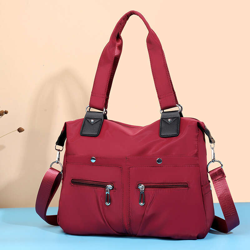 Foreign Trade Handbag, Hand-Held Travel Women's Mother's Nylon Cloth Single Shoulder Diagonal Cross Bag, Large Bags