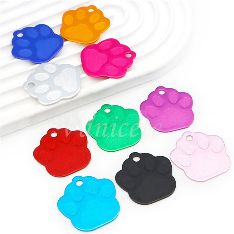 300pcs/lot fashion Aluminum Alloy blank dog tag cat ID card Anodized surface laser engravable pet Identity Tags 41-49 ZC480