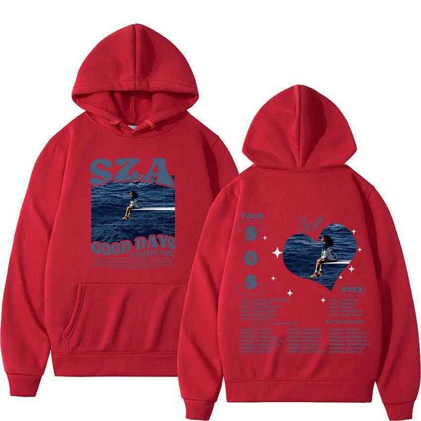 2024 Autumn/winter Mens and Womens Sza Sos Good Day Concert Casual Fleece Hoodie Sweatshirt