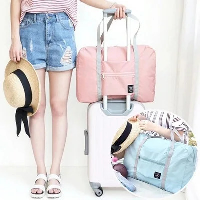 Foldable Travel Bags Nylon Large Capacity Bag Luggage WaterProof Handbag Men Storage Clothes Packaging Organizer 241226