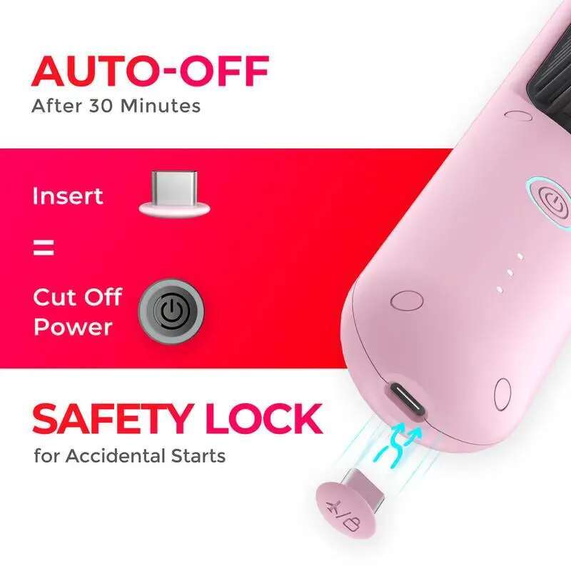 TYMO PORTA-Cordless Hair Straightener Brush hair straightening Comfort pink hairstraightener