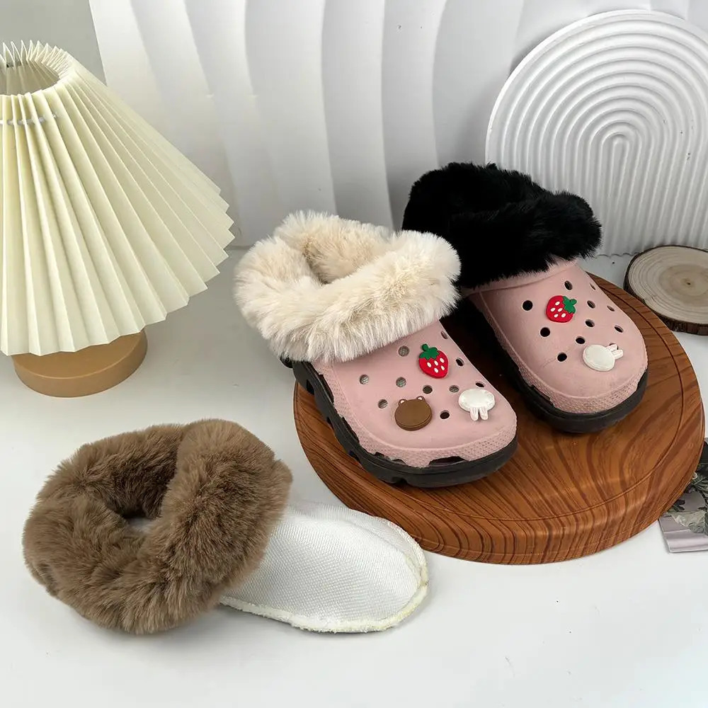 1 Pair Plus Size Winter Warm Plush Insoles Shoe Charm For Women Men Velvet Liner Thickened Shoes Liners Replacement 250106