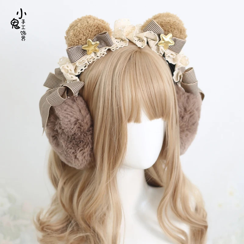 Soft of cute bear ear package female cat ears winter earmuffs plush earmuffs warm ear warm 250106