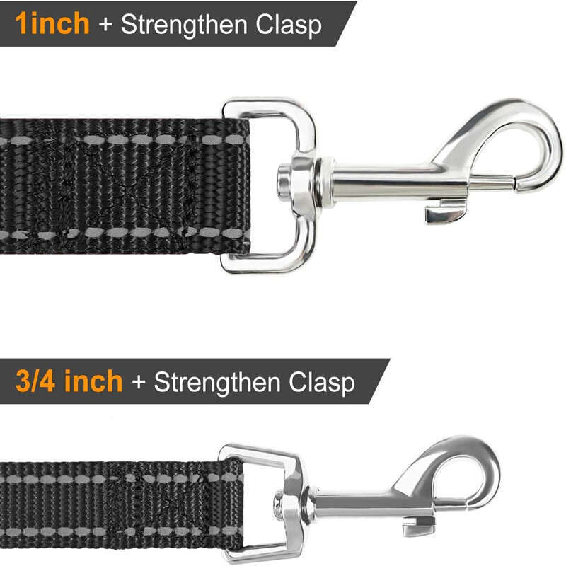 DHpet Double-Sided Reflective Dog Leash with Soft Padded Handle for Training Walking Lead for Large & Medium Dog 6 FT/5 FT/4 FT Length 1 Inch Wide