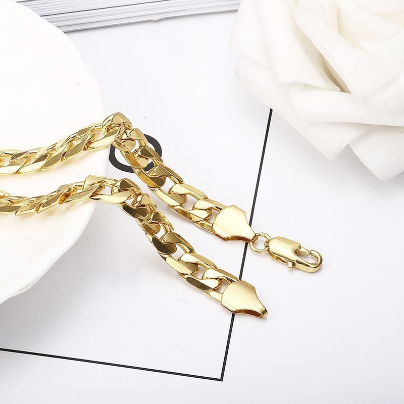 Jewelry silver plated NK bracelet mens side body plated 18K gold bracelet jewelry 230919