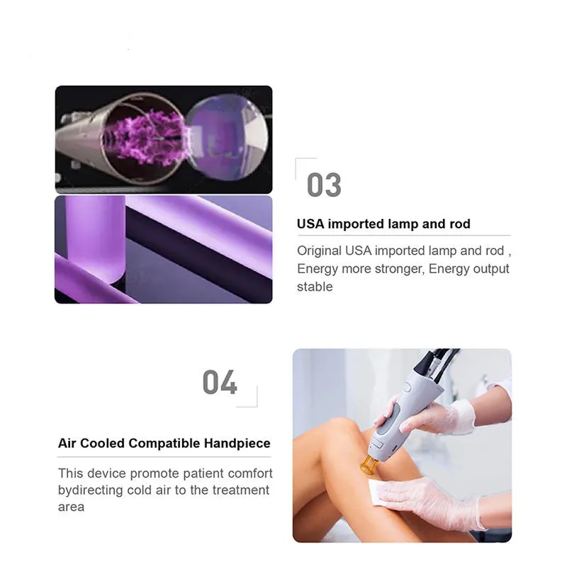 Effective Alexandrite Laser hair removal 755nm 1064nm Long Pulse Nd Yag Hair Removal Skin Rejuvenation Veins Vascular pigment removal machine 1 year w