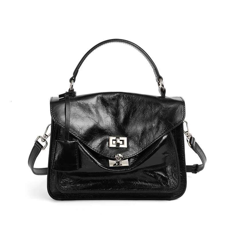 Head Layer Cowhide High-End Commuting Large Capacity Hand-Held Envelope Cambridge Shoulder Messenger Bag Genuine Lea