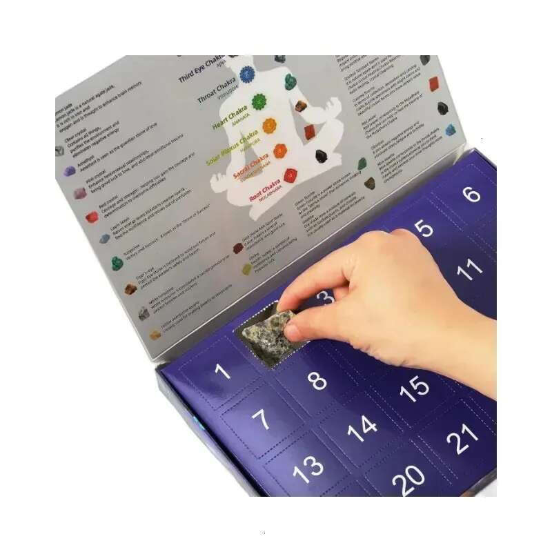 Wholesale Christmas Wholesale Advent Calendar Natural Crystal Gemstones Collection Box 24 Days Countdown Stone Gift For Kids 241023 1023