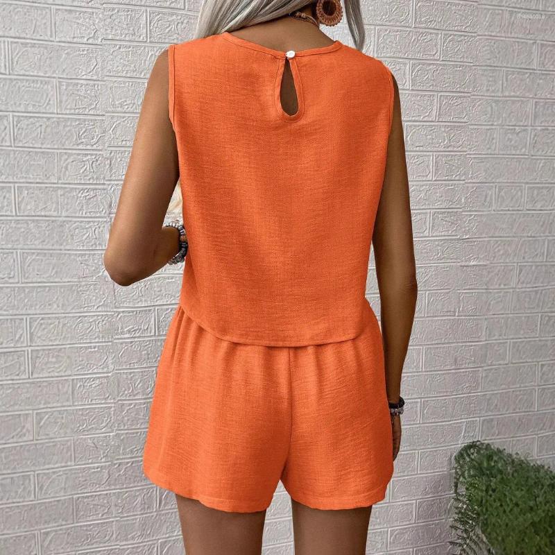 Women's Tracksuits Summer Shorts Sets Women 2025 Fashion Sleeveless Loose Tank Tops And Short Pants Two Piece Outfit Casual Femme Suit