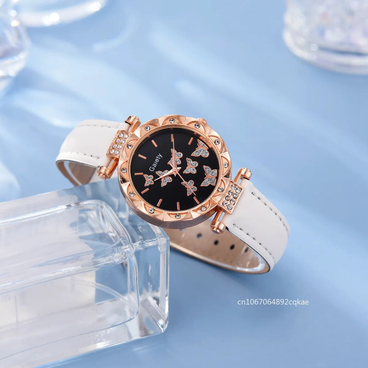 5PCS Set Watch Women Ring Necklace Earrings Fashion Wristwatch Female Casual Ladies Watches Bracelet Clock 241228