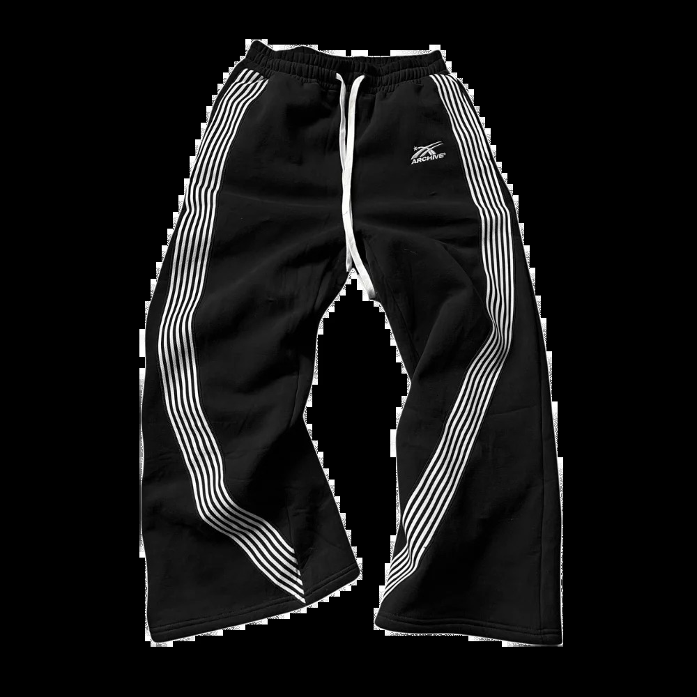 Y2K striped straight leg pocket pants high waisted sweater street pants and minimal retro striped casual mens pants 250103