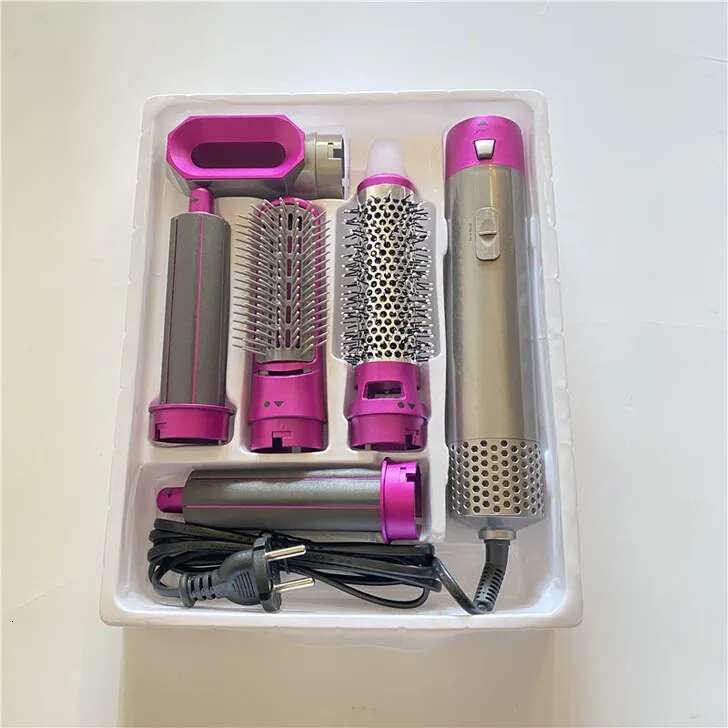 Five in One Hot Air Automatic Curg Iron, Dual Purpose Styg Comb, Electric Dryer, Hair Dryer Comb