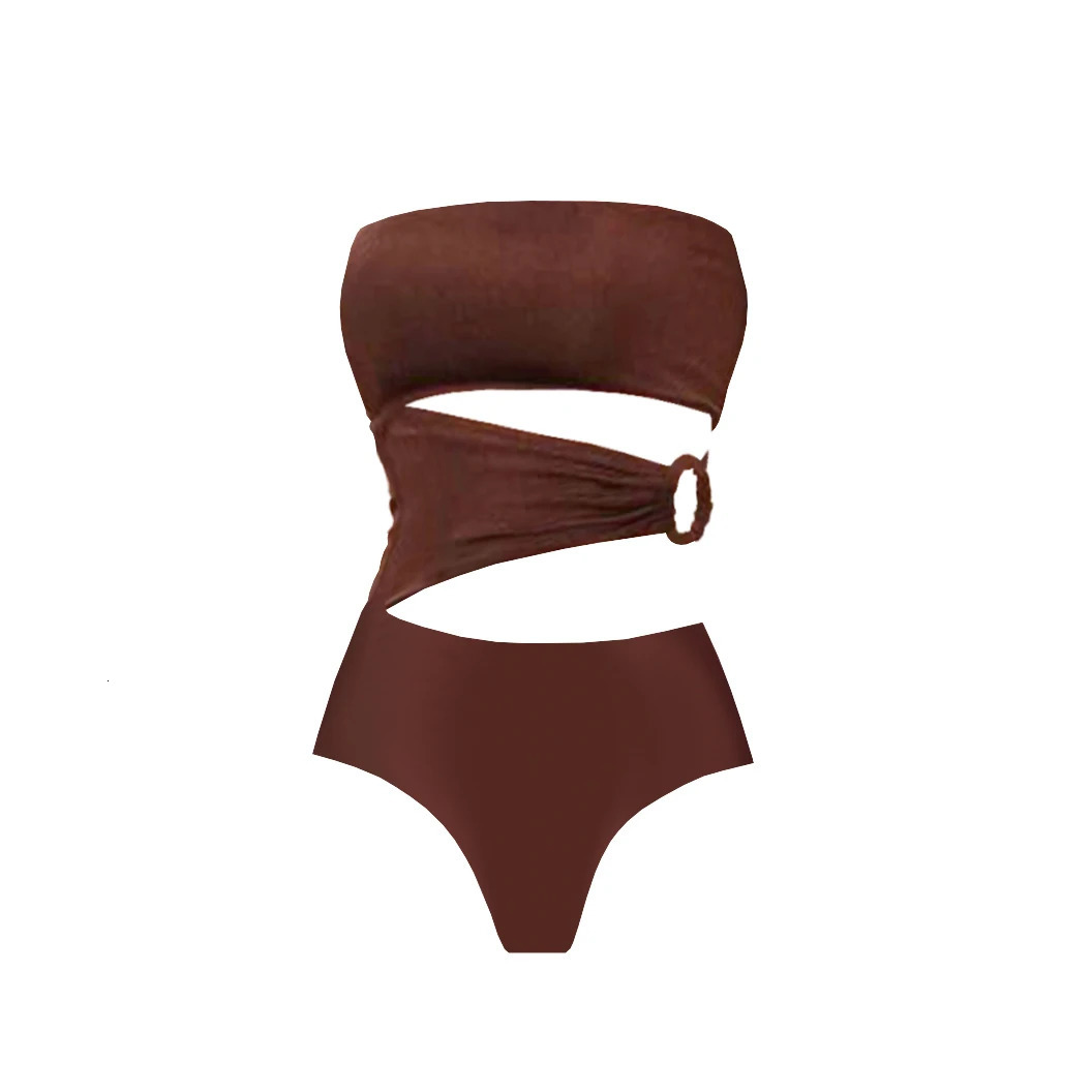 2Pcs Hollow Out Swimsuit With Beach Pants Women Female Swimwear Biquini Leopard Printed Swim Suits Bodysuit Beachwear 250106