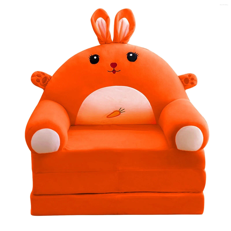 Pillow Plush Sofa Backrest Armchair 2 In 1 Foldable Cute Cartoon Lazy Children Flip Open Bed For Bedroom Folding No filling material