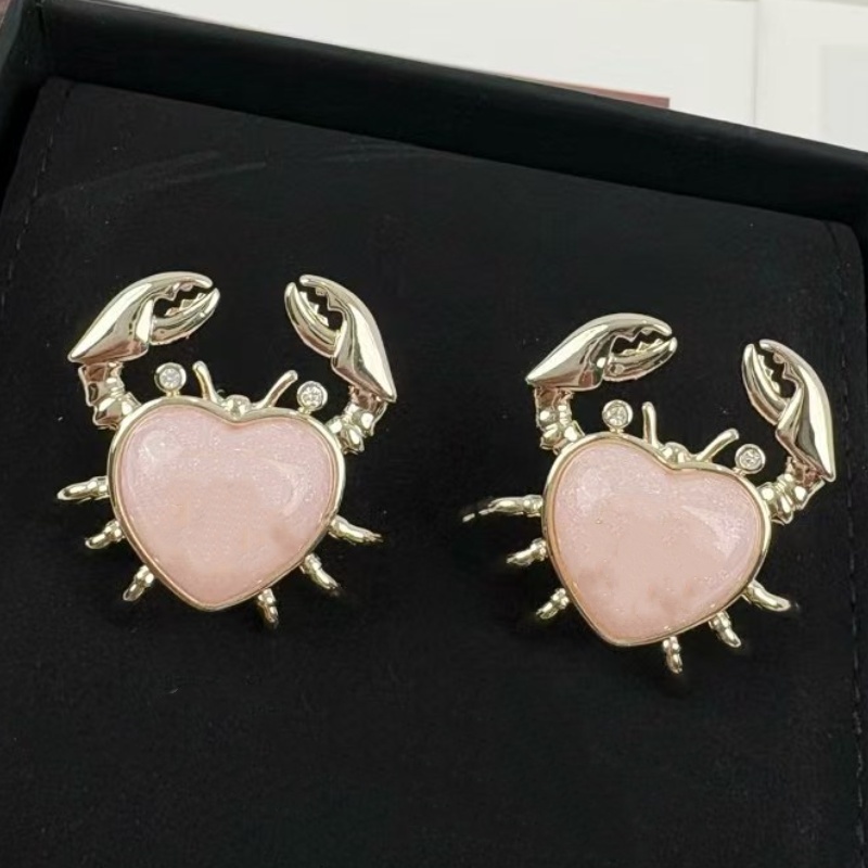 2025 New Women Luxury Earrings Gold Plated Bling CZ Letter Crab Earrings Studs Necklace For Girls Women For Party Wedding Nice