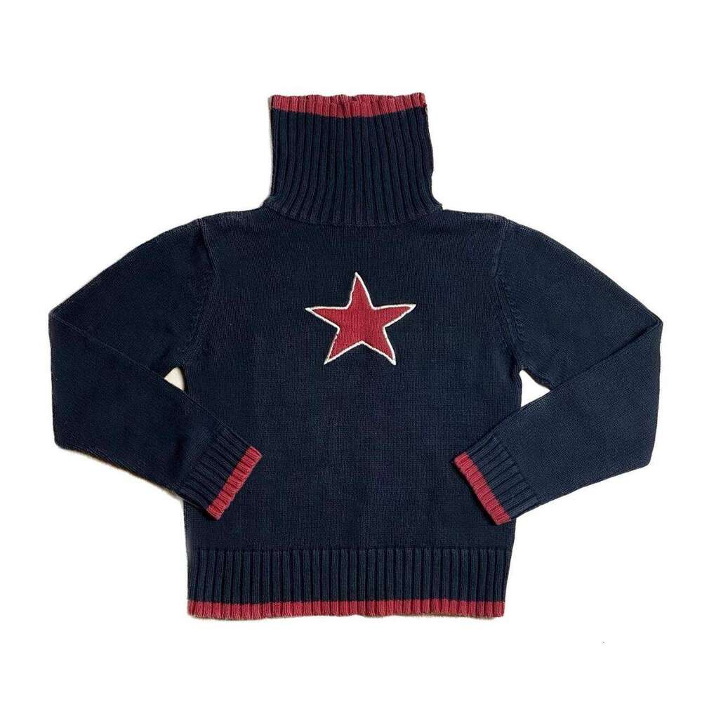 China-Chic autumn and winter punk hip-hop style round neck couple sweater street pullover Y2K top