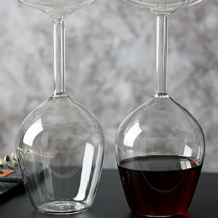 Unique 1pc 13.5oz Inverted Wine GlassIdeal for Spirits Cocktails Home Bar and Restaurant Enhance Your Beverage Experience 250106